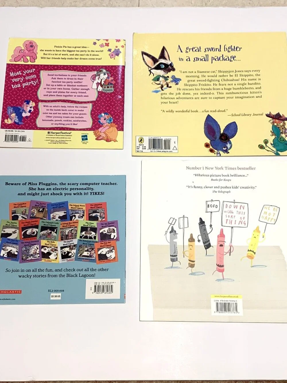 Set of 4 Children Books My Little Pony, Skippyjon Jones, The Computer Teacher